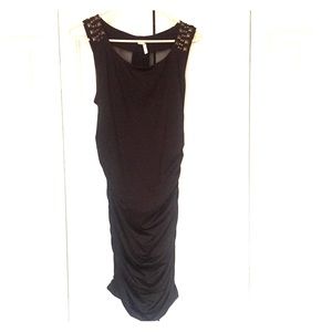 Black elegant mid length dress